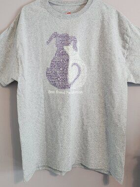 2/$15 Hanes Best Friends Pet Adoption XL T-Shirt